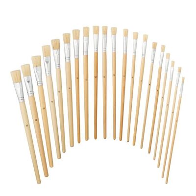 Ensemble de 20 brosses à poils WOODENFURN