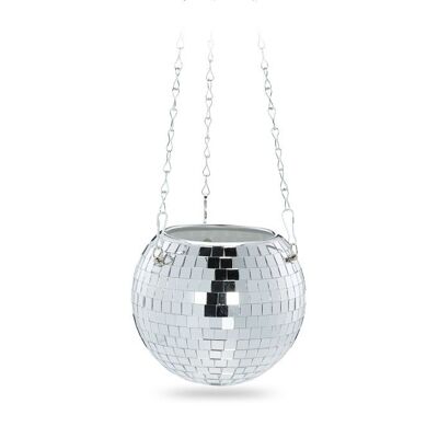 WOODENFURN Hanging Disco Ball Plant Pot