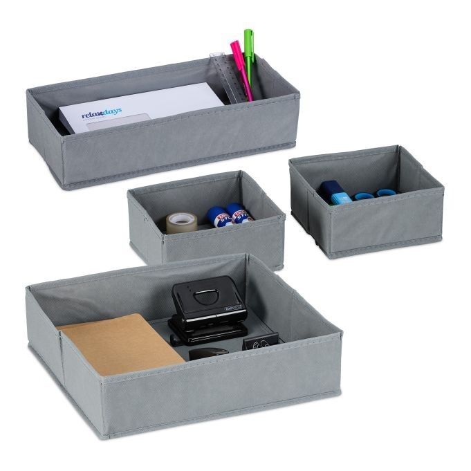 WOODENFURN 4-piece drawer organizer fleece