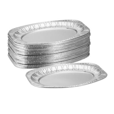 WOODENFURN aluminum serving plates set of 40