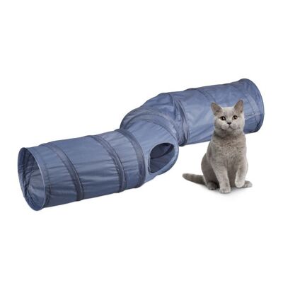 Tunnel pieghevole per gatti WOODENFURN con 4 uscite