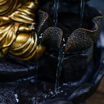 Fontaine d'Intérieur - Hartha - Zen Ecoulement en Cascade - Statue Bouddha Lumière Led - Idée Cadeau Décoration 10