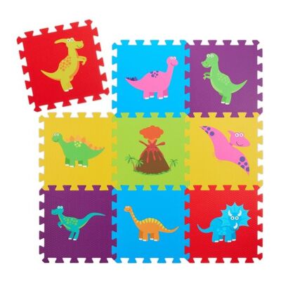 Tappetino puzzle WOODENFURN dinosauri colorati
