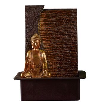 Cadeaux Fête des Mères - Fontaine d'Intérieur - Jati - Statue Bouddha Amovible - Lumière Led Blanche - Ambiance Zen et Relaxante - Utilisation Facile 11
