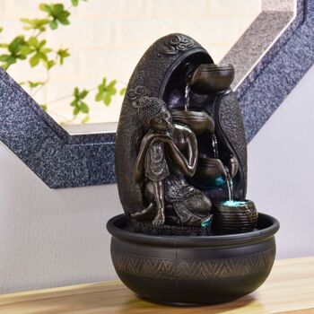 Fontaine d'Intérieur - Krishna - Statuette Bouddha et Ambiance Détente - Ecoulement d'Eau Cascade - Idée Cadeau Déco 5
