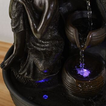 Fontaine d'Intérieur - Krishna - Statuette Bouddha et Ambiance Détente - Ecoulement d'Eau Cascade - Idée Cadeau Déco 8
