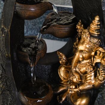 Fontaine d'Intérieur - Mystic - Statuette Ganesh - Lumière Led Colorée - Ideal Objet de Décoration - Idée Cadeau Detente 5