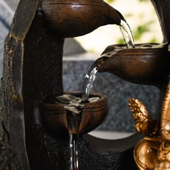 Fontaine d'Intérieur - Mystic - Statuette Ganesh - Lumière Led Colorée - Ideal Objet de Décoration - Idée Cadeau Detente 6
