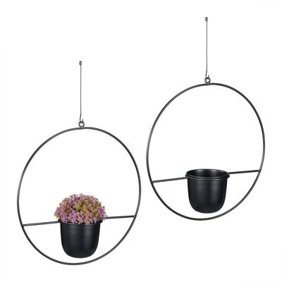 Lot de 2 paniers suspendus WOODENFURN