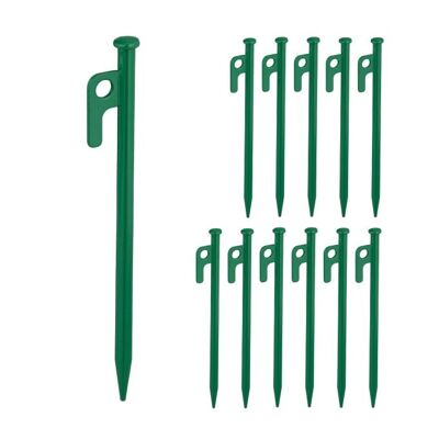 Picchetti da terra in pietra WOODENFURN verdi, set da 12