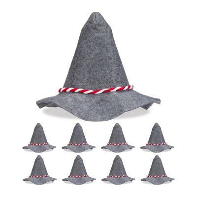 Cappello da seppel WOODENFURN con cordino rosso e bianco, set da 9