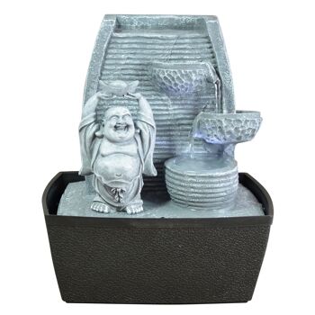 Fontaine d'Intérieur - Rieur - Statuette Bouddha Amovible - Accessoire Déco Zen - Lumière Led Colorée - Idée Cadeau 8