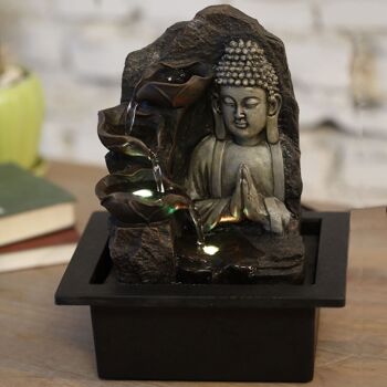 Fontaine d'Intérieur - Spiritualité - Décoration Bouddha Zen - Lumière Led Colorée - Idée Cadeau Déco 6