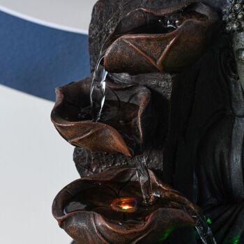 Fontaine d'Intérieur - Spiritualité - Décoration Bouddha Zen - Lumière Led Colorée - Idée Cadeau Déco 8