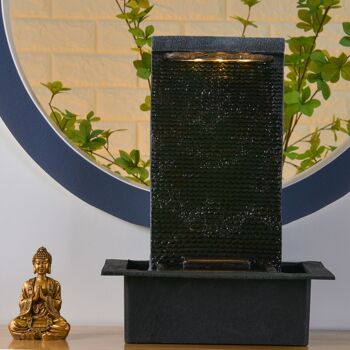 Fontaine d'Intérieur - Zenitude - Statue Bouddha Eclairage Led - Ambiance Zen et Relaxation - idée Déco 3