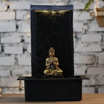 Cadeaux Fête des Mères - Fontaine d'Intérieur - Zenitude - Statue Bouddha Eclairage Led - Ambiance Zen et Relaxation - idée Déco 5