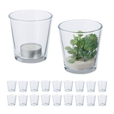 Set di 20 bicchieri tealight WOODENFURN