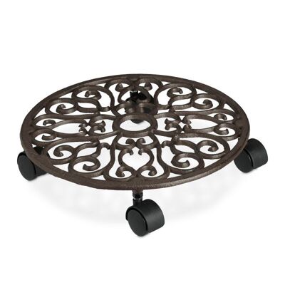 Carro para plantas de hierro fundido WOODENFURN