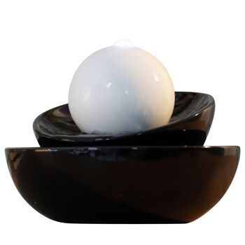 Fontaine d'Intérieur - Zen Flow - Cristal Line en Céramique Noire et Blanche - Cadeau Déco - Ambiance Zen et Relaxante 8