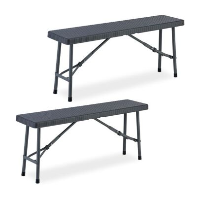 WOODENFURN set di 2 panche da birra 102 cm