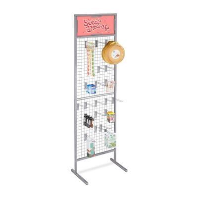 WOODENFURN perforated sheet stand with 20 hooks