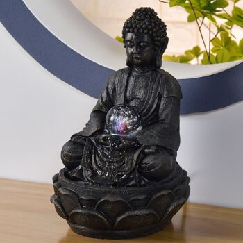Fontaine d'Intérieur - Bouddha Méditation - Lumière Led Grand Bouddha - Idée Décoration Cadeau - Sobre et Design 5