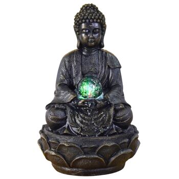 Fontaine d'Intérieur - Bouddha Méditation - Lumière Led Grand Bouddha - Idée Décoration Cadeau - Sobre et Design 8