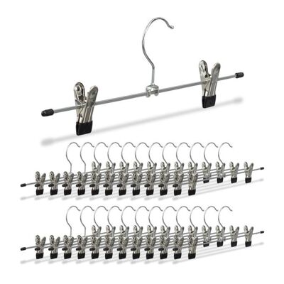 WOODENFURN lot de 25 cintres à pantalons en métal