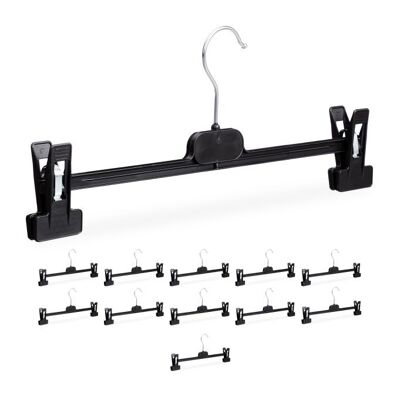 WOODENFURN lot de 12 cintres à pantalons en plastique
