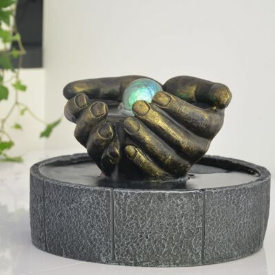 Fontaine d'Intérieur - Lhassa - Accessoire Déco Zen - Lumière Led Colorée - Idée Cadeau Déco