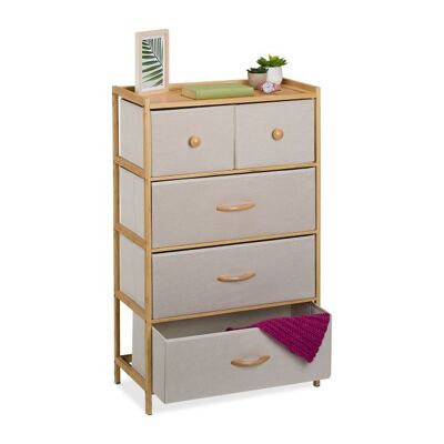 Cómoda de bambú WOODENFURN de 5 cajones