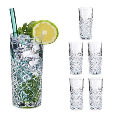 Set di 6 bicchieri da long drink WOODENFURN