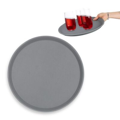Plateau de service rond WOODENFURN 35 cm