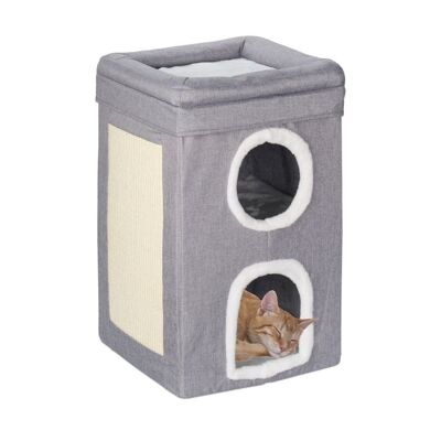 Grotte pour chats WOODENFURN 3 niveaux