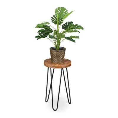 WOODENFURN Retro Flower Stool Made of Acacia