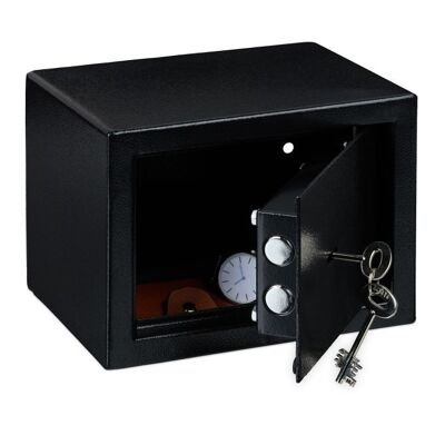 WOODENFURN Black Wall Safe with Key