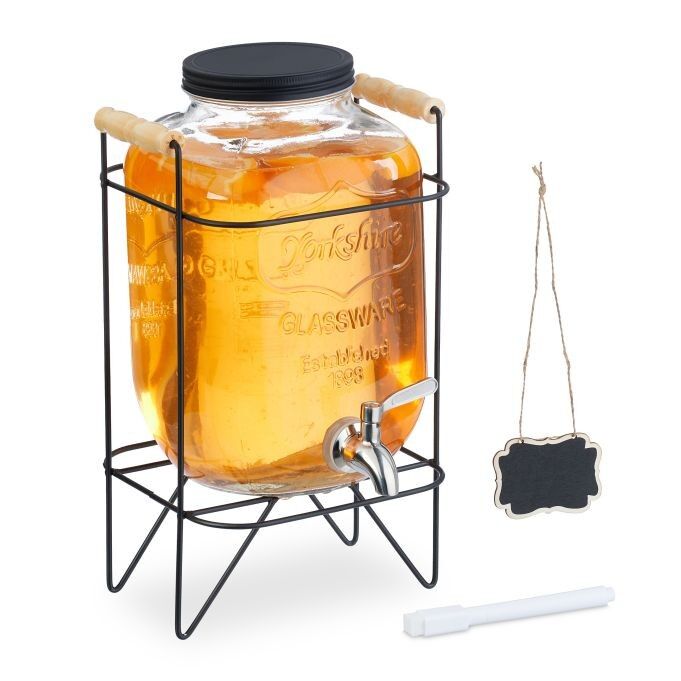 Distributeur de boissons WOODENFURN avec support 5 L