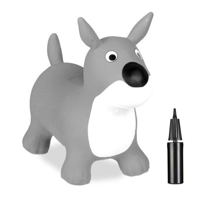 WOODENFURN Perro saltarín en gris