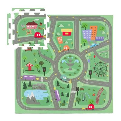 Tapis puzzle WOODENFURN City