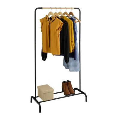WOODENFURN Perchero de metal negro