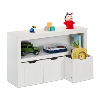 Estantería infantil WOODENFURN con 3 cajas sobre ruedas