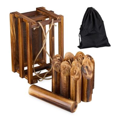 WOODENFURN Juego Kubb Viking con caja de madera