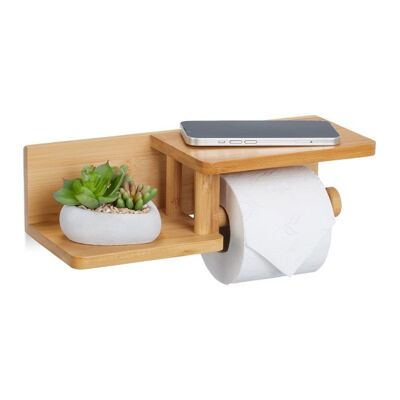 Porte-papier toilette en bambou WOODENFURN 2 étagères