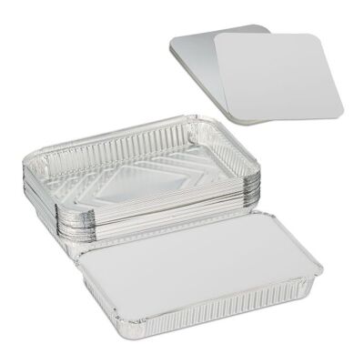 Bols en aluminium WOODENFURN avec couvercles, lot de 25