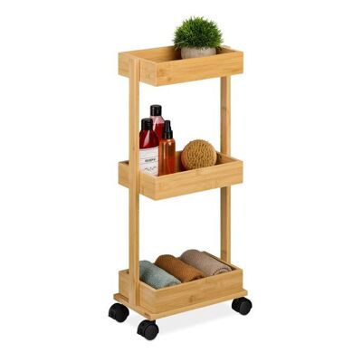 Carrello in bambù WOODENFURN a 3 livelli