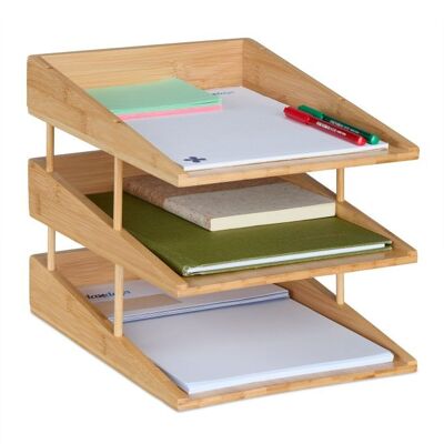 Bandeja para cartas WOODENFURN 3 compartimentos