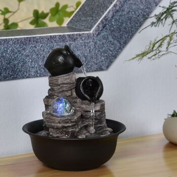 Fontaine d'Intérieur - Verso - Lumière Led Colorée - Ambiance Zen - Idée Cadeau Déco Détente 5