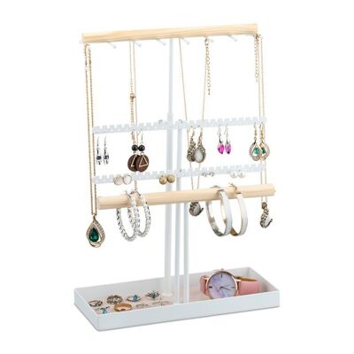 Expositor de joyas en forma de T de altura regulable WOODENFURN