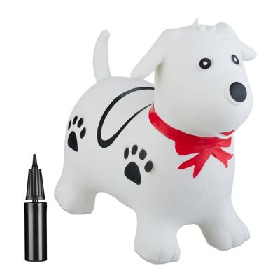 WOODENFURN bouncy dog with bow