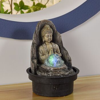 Fontaine d'Intérieur - Peace - Statuette Bouddha et Design Feg Shui - Accessoire Déco Zen - Installation Rapide 1